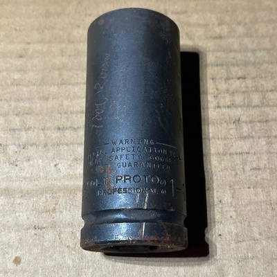 PROTO PROFESSIONAL 07520LT EXTRA DEEP 1-1/4'' IMPACT SOCKET 6 PT 3/4'' DRIVE - C