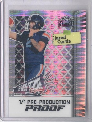 Jared Curtis PS-JC1 2025 Leaf Metal 1/1 Pre-Production Proof Prep School Pulsar