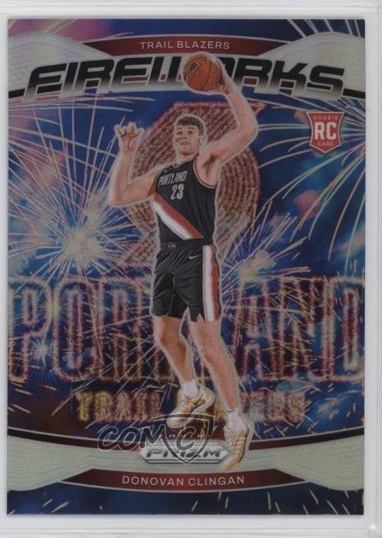2024-25 Panini Prizm Fireworks Silver Prizm Donovan Clingan #9
