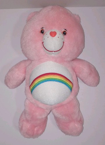 Official Care Bear CHEER BEAR 2004 Stuffed 13" Plush, Rainbow Tummy & Heart Feet - Picture 2 of 12