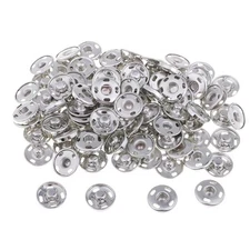 50 Sets Sew-on Buttons Press Button Metal Snap Fasteners for Dress Coat Clothing