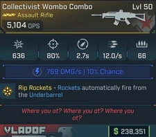 Borderlands 4 Wombo Combo Shock 5104 DPS MAX ROLL PS5/XBOX/PC