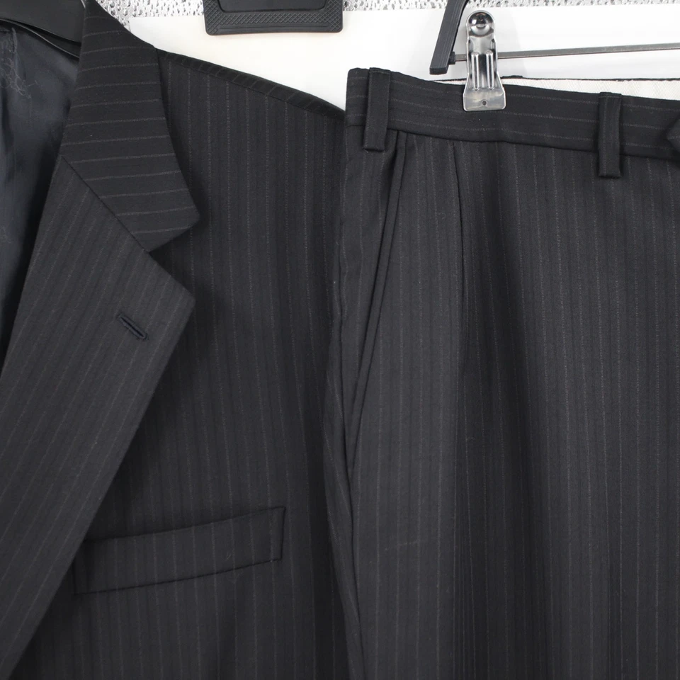 Brioni Suit Mens 44R 38x30 Senato Striped Wool Two Piece Brown Made in Italy - Image 3 of 4