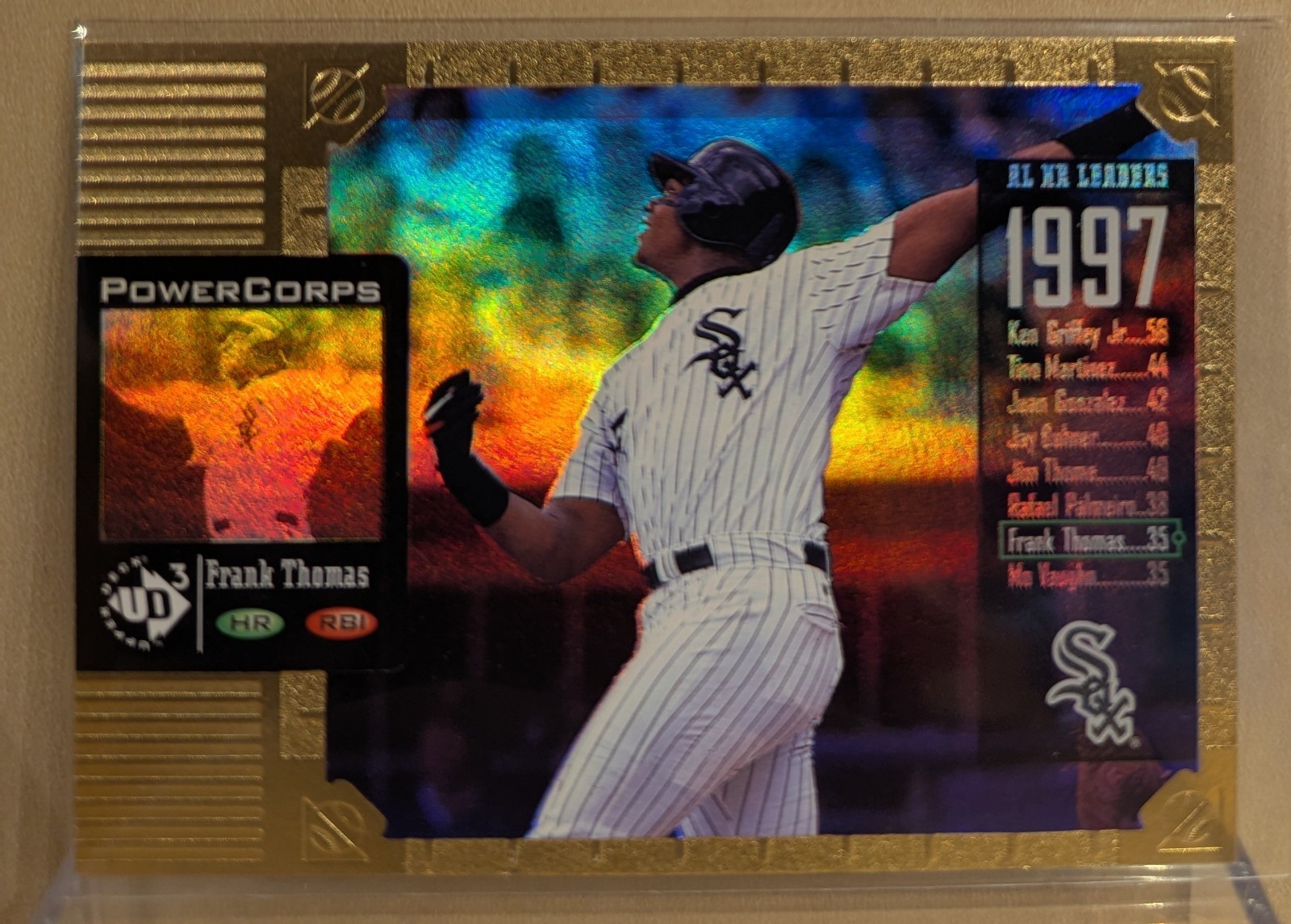 1998 Upper Deck UD3 POWER CORPS #225 Frank Thomas Refractor HOF RARE BOX HIT