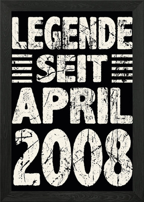 April 2008 16 Jahre gerahmtes Wandbild Poster Leinwanddruck Bild