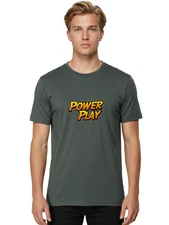 Power-Play-4 Mens Graphic Tee, 100% Cotton, Casual Summer Wear