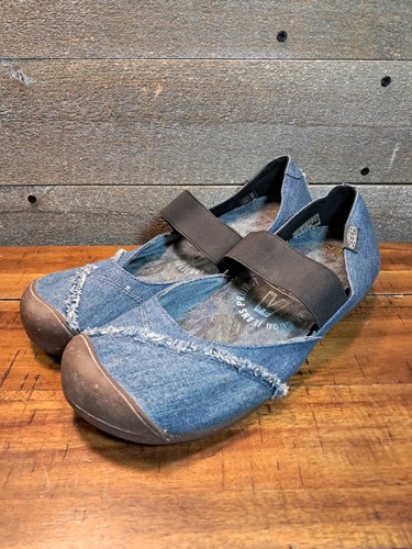 Keen Good Jeans Project Loafers Shoes Womens Size 10W Wide Blue Denim Slip On