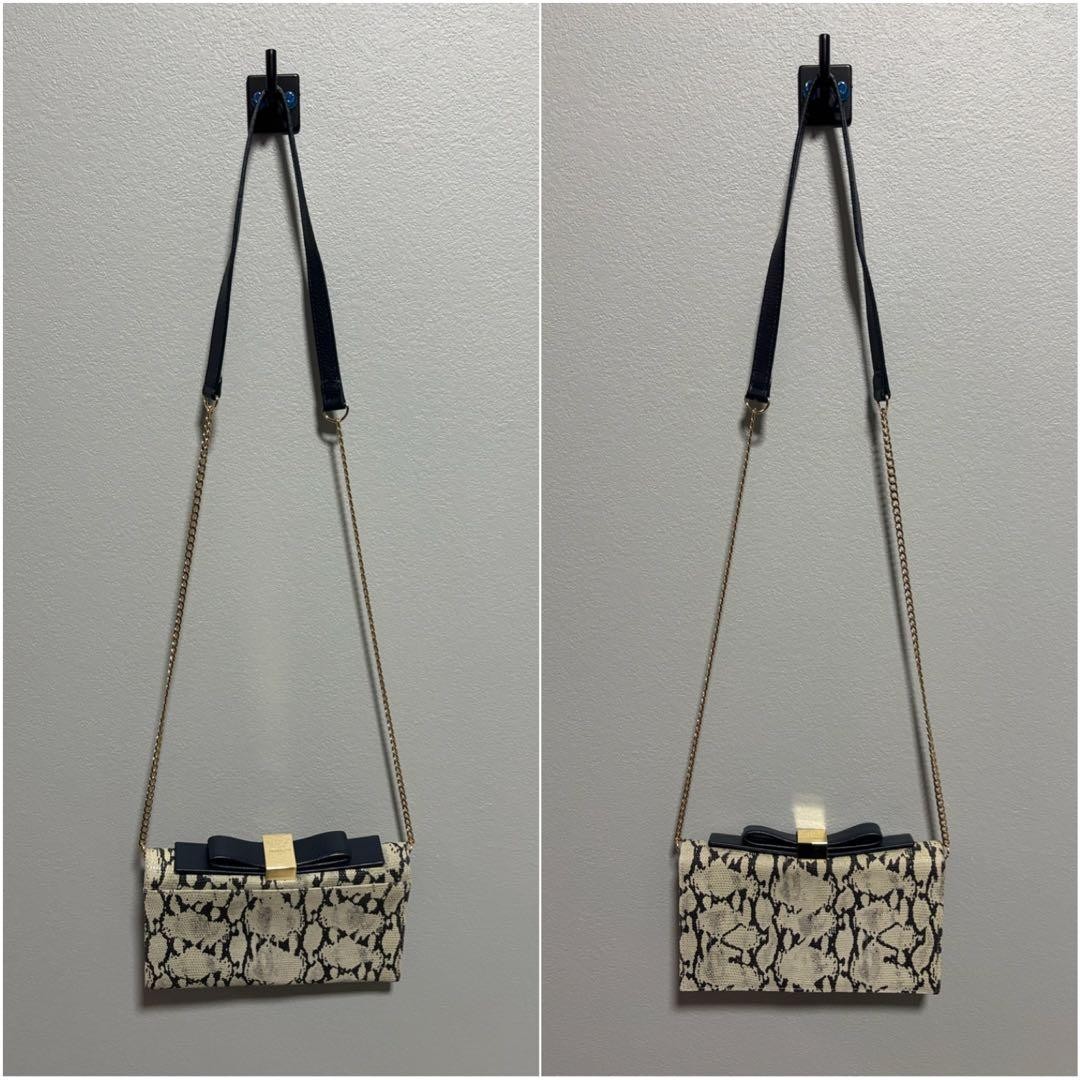 See by Chloe Shoulder Bag Python Leather Beige Na… - image 3