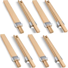 4 Pcs Wood Drawer Slides Bottom Mount Classic 16 Inches Center Guide Track with 