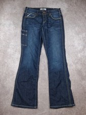 Ariat Rebar Mid Rise Boot Jeans Womens 29R Blue Riveter Stretch Western Denim