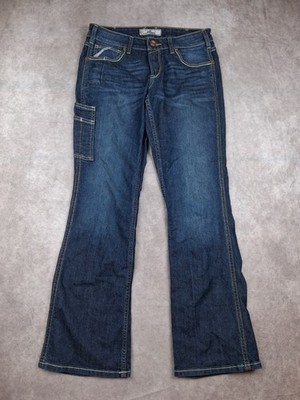 Ariat Rebar Mid Rise Boot Jeans Womens 29R Blue Riveter Stretch Western Denim