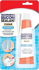 151 Silicone Sealant Clear Waterproof 70g Tube Kitchen Bathroom