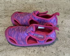 STQ KIDS Girls Water Shoe Cute Quick-Dry Non Slip Beach 8 Toddler, Pink  Purple