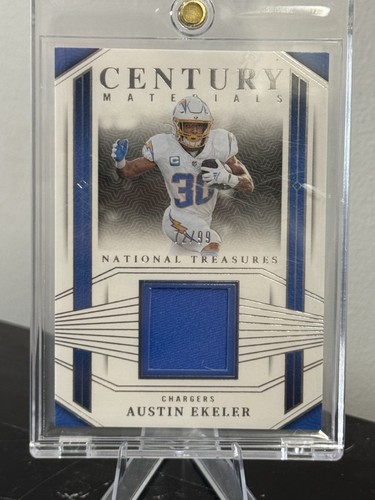 Austin Ekeler #9 2023 Panini National Treasures Century Materials card
