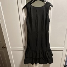 Isaac Mizrahi for Target Black Ruffle Sleeveless Knee Length Dress Size 6