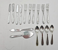 Vtg Children's Play Silverware Utensils Feels Plastic Or Aluminum Irwin USA Made