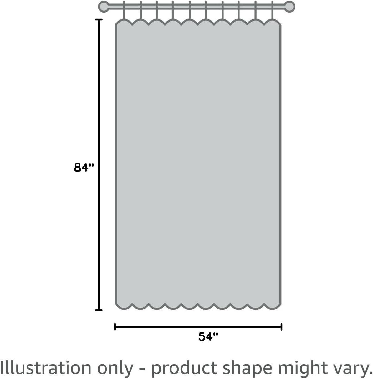 2 - Piece Semi Sheer Faux Silk Grommet Curtains Window Panels for Home Living Ro