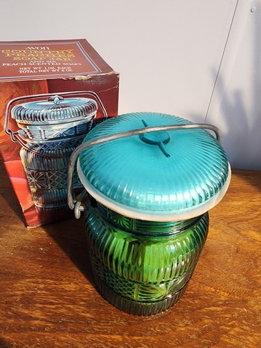 Vintage Avon Country Pfirsiche Seifendose Flasche mit 6 Pfirsich duftenden Seifen & Box voll - Bild 2 von 6