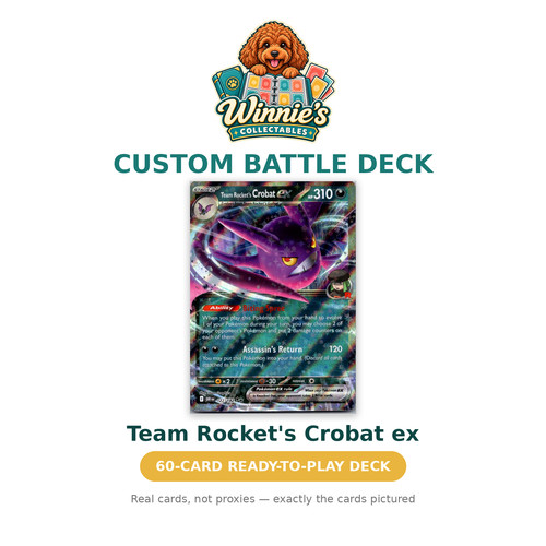 Team Rocket's Crobat ex Pokémon Custom Battle Deck - 60 Cards Ready to Play