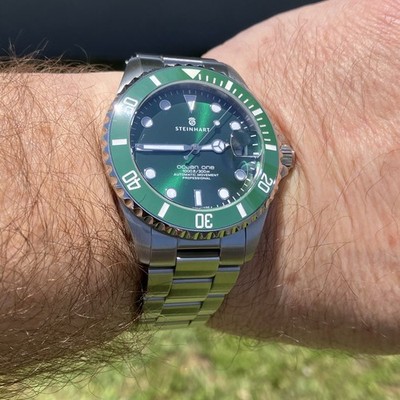Steinhart Ocean 39 Double Green Ceramic Premium Swiss Made Watch Full Set Mint