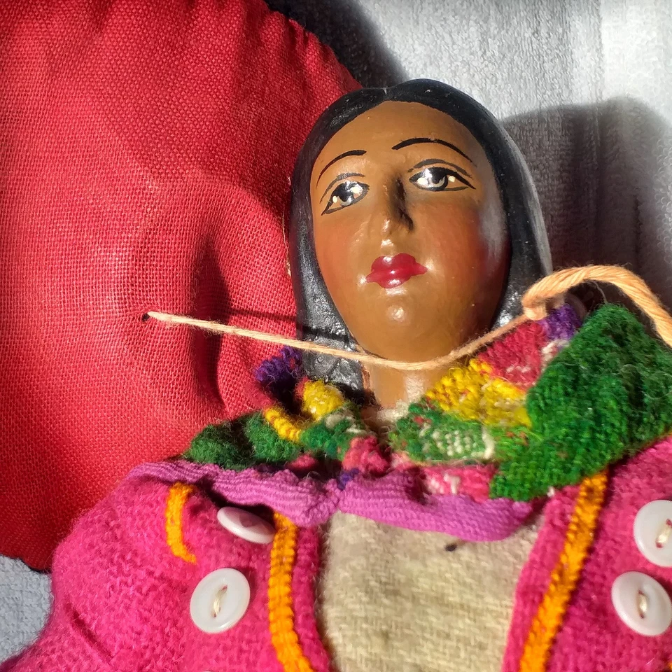 COPPIA BAMBOLE PERUVIANE RARISSIME anni '50 - Immagine 4 di 4