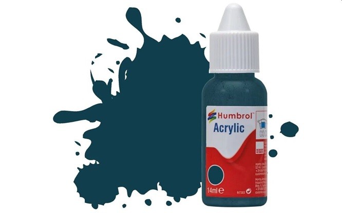 Humbrol Blue Pru Matt Acrylic Paint Dropper (230) : 14Ml - Image 3