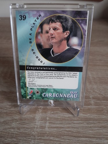 Guy Carbonneau 1998-99 Be A Player Silver Autograph #39 - Picture 2 of 2