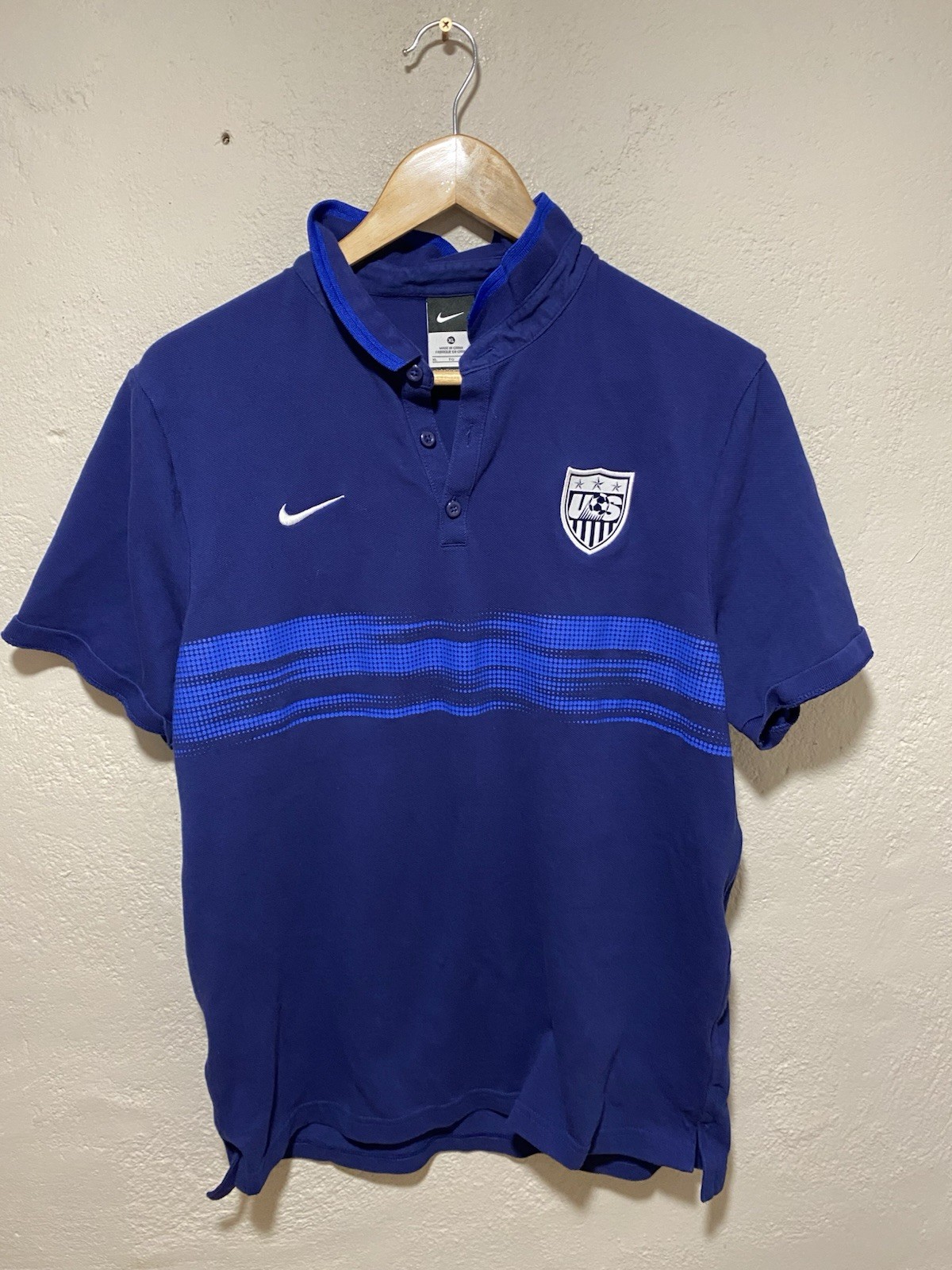 USA National Team Nike Soccer Official Polo Shirt Used Size Men's XL USMNT
