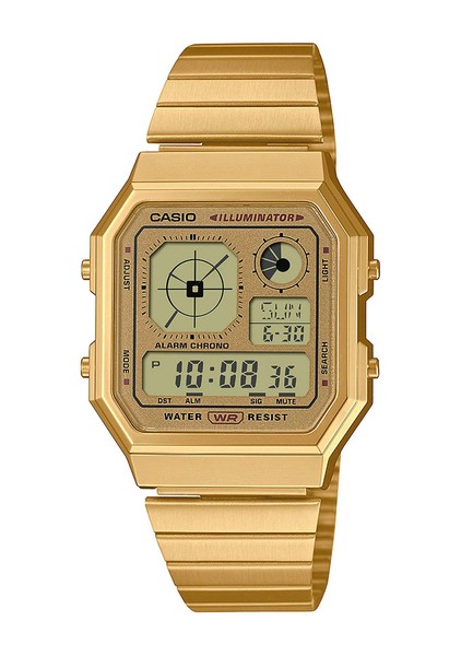 Casio A130WEG-9AEF Vintage Edgy Collection Unisex Gelbgoldfarben-image
