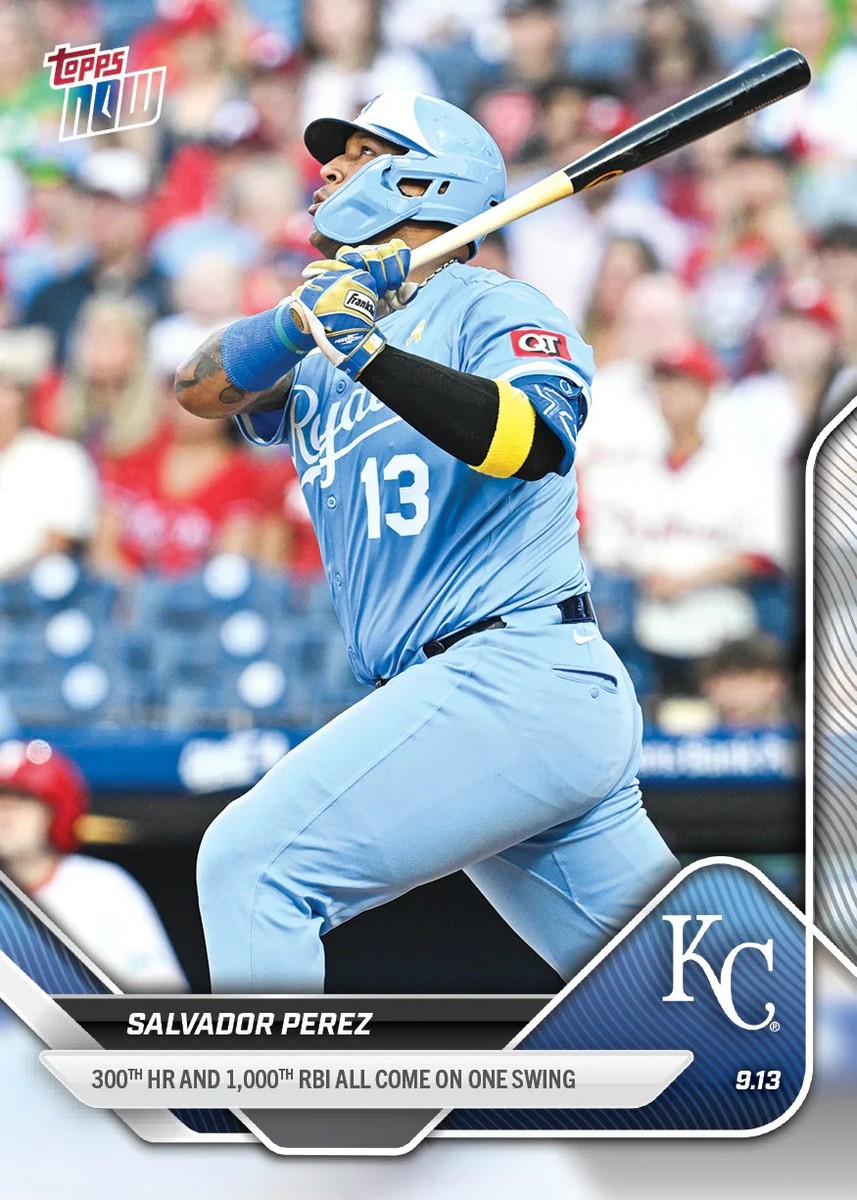 Salvador Perez 300 HR 1,000 RBI 2025 MLB Topps NOW Card 707 | eBay