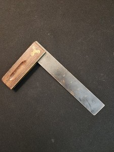 Vintage Stanley Tri-Square, Rosewood & Brass, 8", No.20, USA