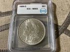 1888-O ICG MS-63 Morgan Silver Dollar 90% fine silver