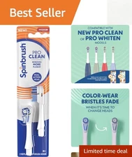 Efficient PRO Clean Replacement Heads for Electric Toothbrush - 2 Count Pack