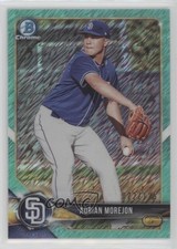 2018 Bowman Chrome Prospects Aqua Shimmer Refractor 22/125 Adrian Morejon 0l8