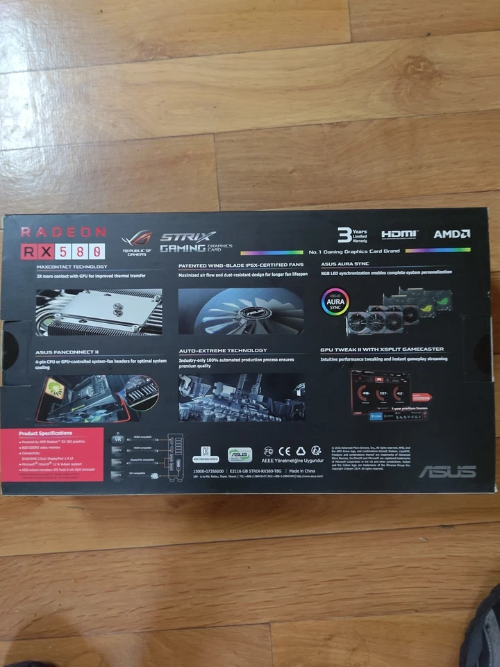 Asus ROG Strix RX580 8Gb GDDR5 Memory Graphics Card GreaT Condition - Image 2 of 4