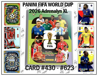 PANINI FIFA WORLD CUP 2026 Adrenalyn XL CARD OF YOUR CHOICE #430 - #623