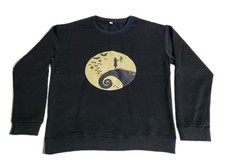 The Nightmare Before Christmas Halloween Jack Sally Black Sweatshirt Size L
