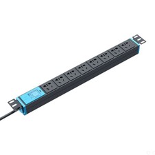Genuine Metal PDU 19-inch Mountable Power Strip W/t 8 Outlets E-sports Extender