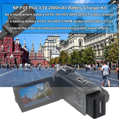 Caméscope Appareil Photo Vidéo Numérique Chargeur de Voyage et Pack de 2 3.7V 2000mAh NP-FV5... - Photo 6/6