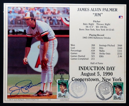 Jim Palmer signed Autogramm Induction Day Card 8x10 Baltimore Orioles