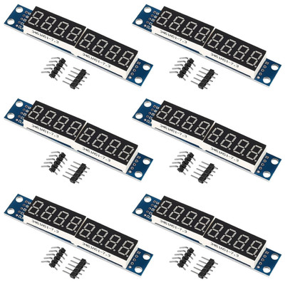 6 PCS 8-Digit 7 Segment MAX7219 Digital Segment Module, Seven Section 8 Bit LED