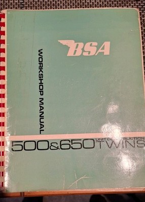 BSA 500 650 A65 A50 Original Werkstatthandbuch Buch gebraucht (v)
