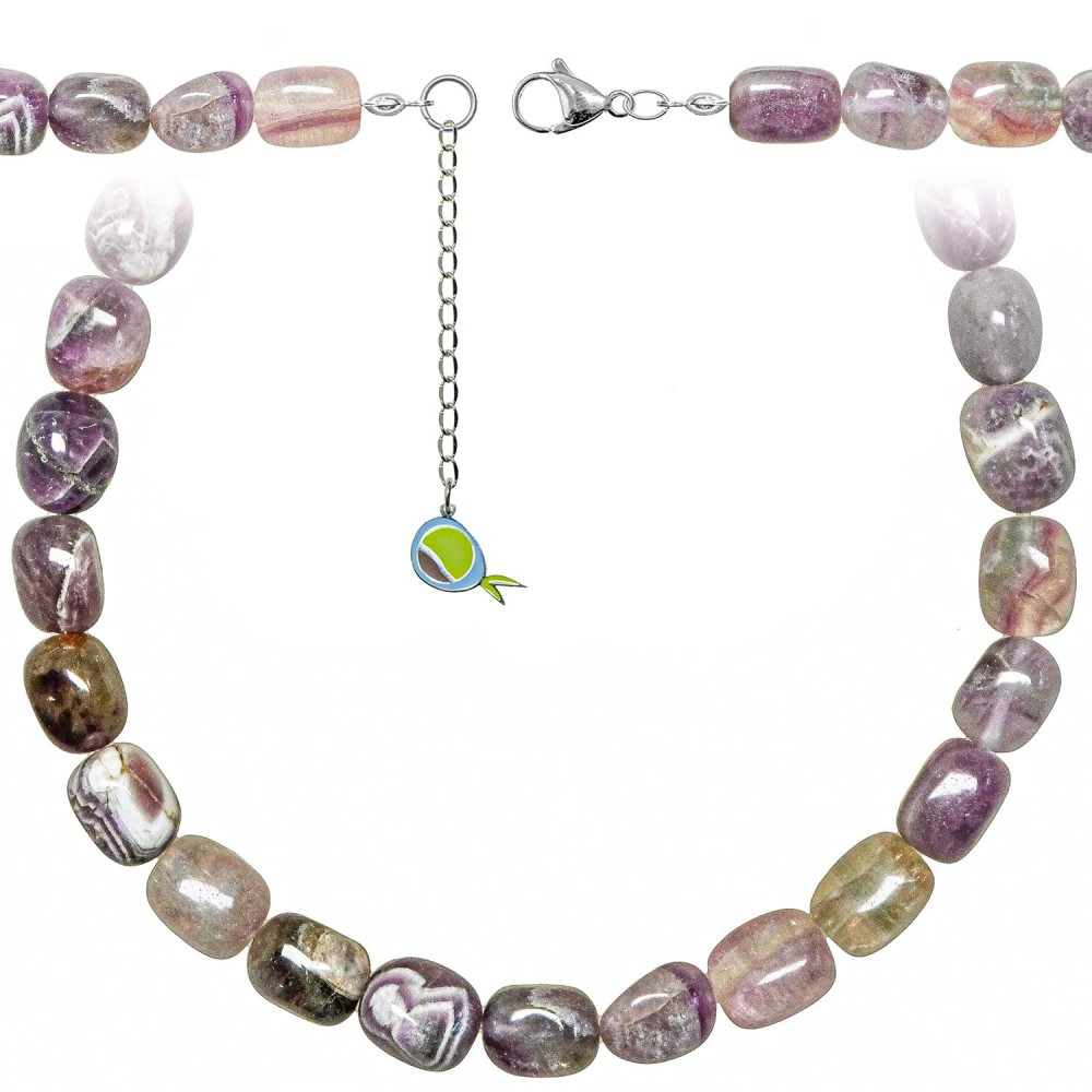 Collier fluorite violette de 50 cm pour harmoniser vos énergies au quotidien