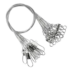  Freshwater Wire Fishing Leader Stainless Heavy Duty #4 (11.8in-50lb) 30pcs