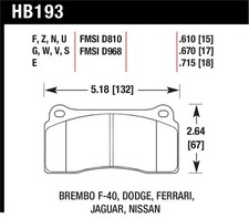 Hawk Rotora Fc4 Dtc-60 Race Brake Pads Hb193g.610 Hawk Rotora Fc4 Dtc-60 Race Brake Pads Hb193g.610
