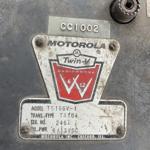 Twin V Motorola Transmitter Radio Model T41GGV-1 Type TA104 Very Rare Untested . - Picture 3 of 9