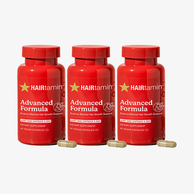 HAIRtamin advanced formula 90 Vegan Kapseln 3 pack 3 month - Aus den USA