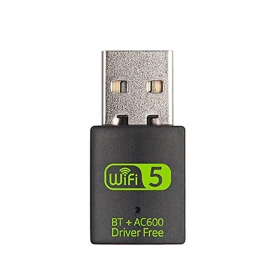 USB WiFi Bluetooth Adapter, 600Mbps Dual Band 2.4/5GHz Wireless Network Card,...