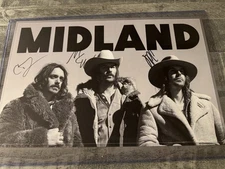 Midland signed 11x17 band signed poster COA Signed in person 3 band signed