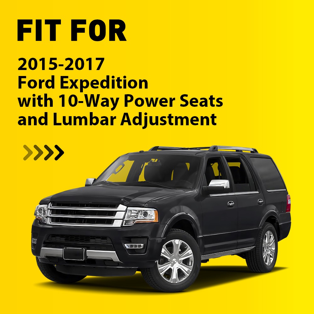 Black Left Driver Seat Trim Panel Fits For 2015-2017 Ford Expedition with 10-Way